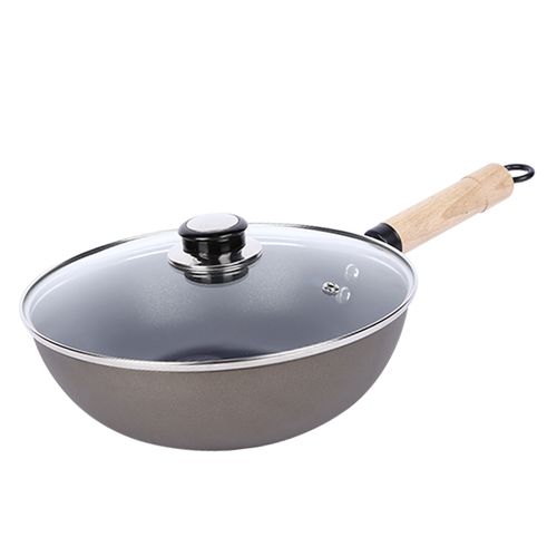 迷你小炒炒锅不粘锅家用小号宝宝铁锅平底电磁炉炒锅