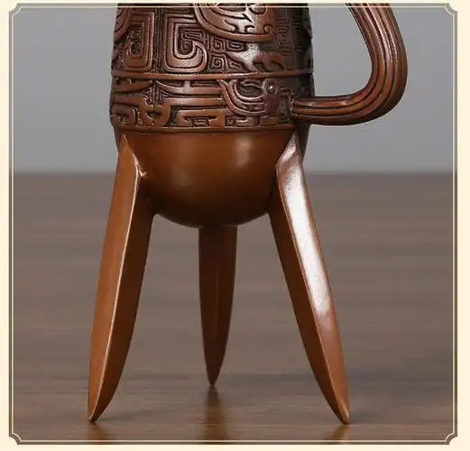 紫铜凤爵杯摆件工艺品商务办公摆设公司开业礼品