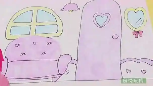 公主房间布置简笔画