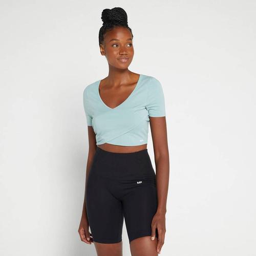 myprotein上衣|mp womens composure short sleeve crop top - ice