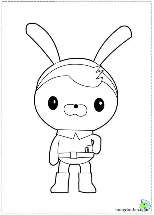 10张动画片海底小纵队卡通涂色图片免费下载-红豆饭小学生简笔画大全