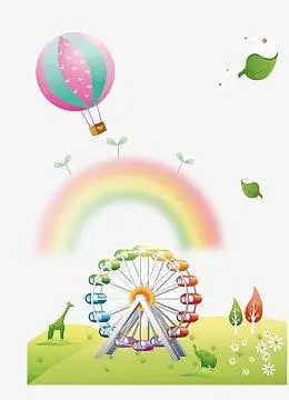 摩天轮卡通素材_摩天轮卡通图片元素-觅元素