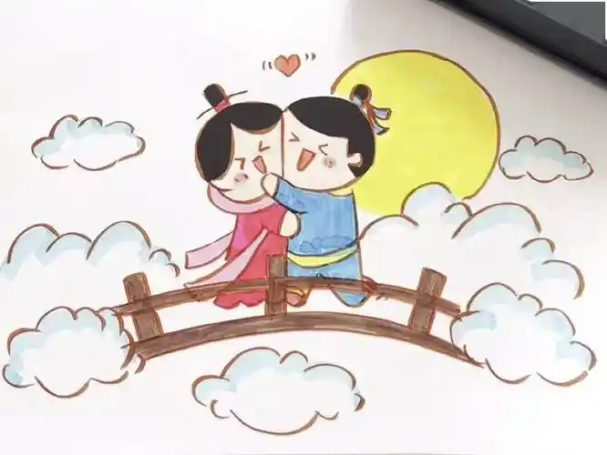 手工课堂丨简笔画小课堂:七夕节