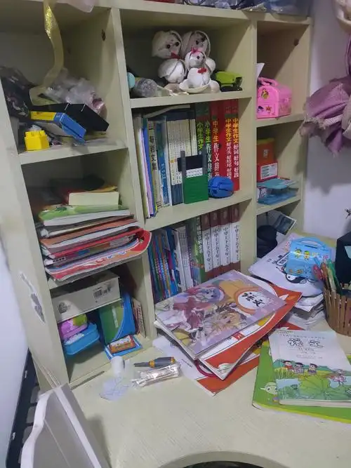 学习桌上怎么乱成这样啦?我来整理一下吧.