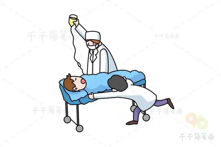 医院治疗推车简笔画