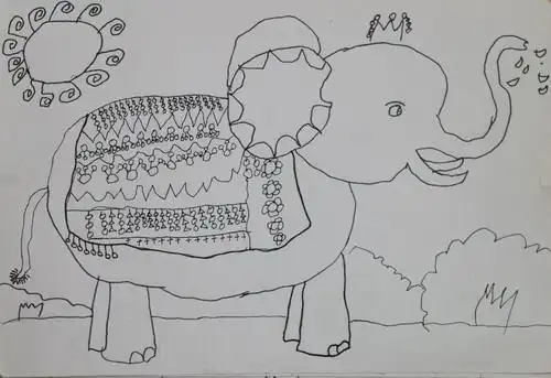 大象简笔画可爱的象宝宝泰国站象简笔画小象简笔画步骤图大象宝宝简笔