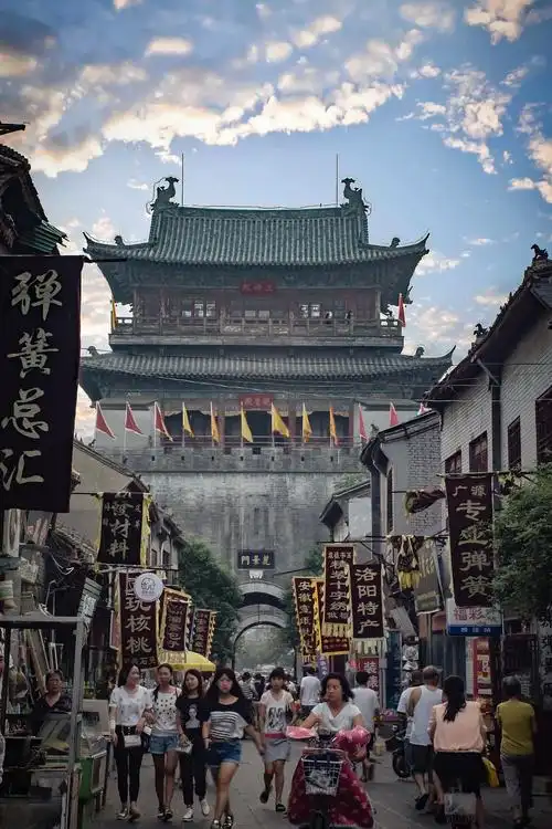 洛阳丽景门老城古城十字街西关西大街风景老集城市摄影地标建筑城墙