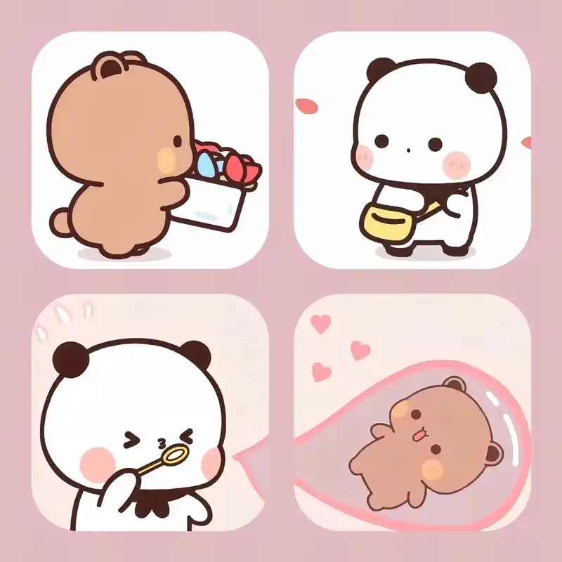 一二布布是全世界最好的小熊#一二布布 #超甜情头 #情侣头像 - 抖音