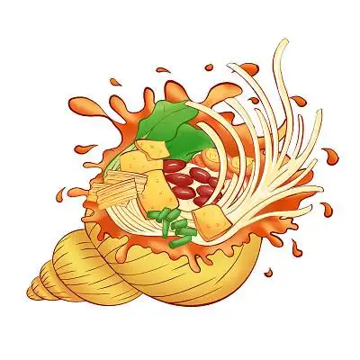 国潮小吃螺蛳粉png素材螺蛳粉元素