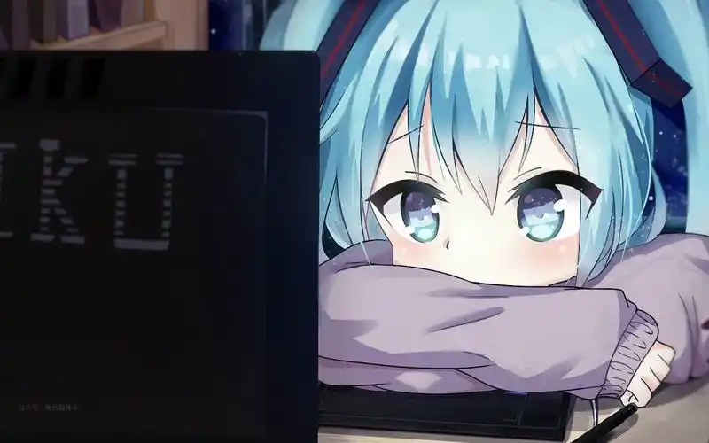 初音未来二次元美少女电脑壁纸