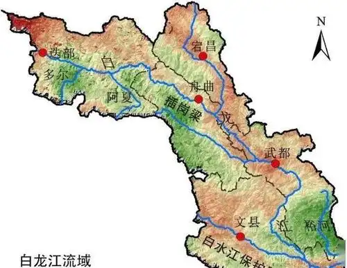 纹党主要分布区域为甘肃南部的白龙江流域,包括文县,武都区,舟曲县