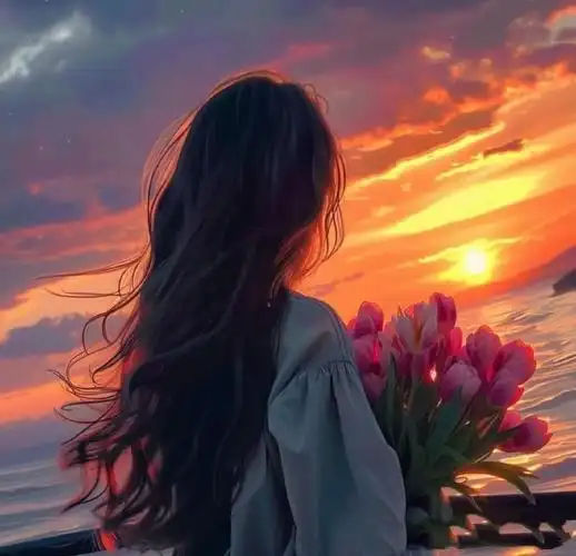 晚霞氛围感花样年华背影系头像