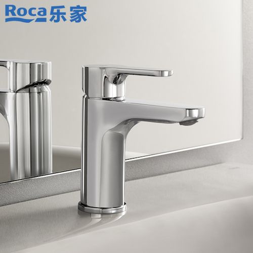 roca乐家卫浴l20单孔脸盆龙头陶瓷阀芯面盆洗手盆全铜冷热水