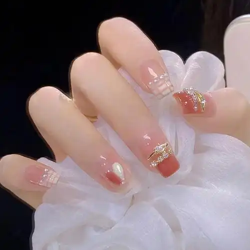 ins小红书网红爆款美甲穿戴甲超仙气质显白纯手工甲片成品可拆卸