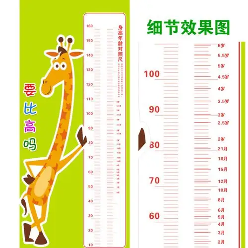 【psd】儿童身高测量身高尺设计模板
