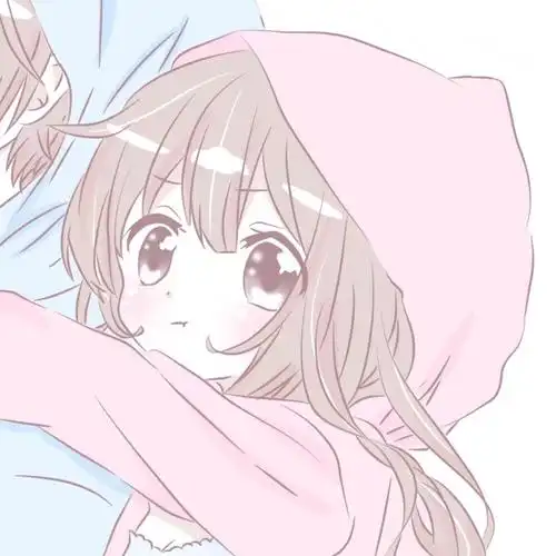 情侣头像自描可爱少女一对