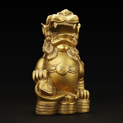 纯铜貔貅摆件 一对大号纯铜皮丘客厅家居工艺品开业招财礼品2976