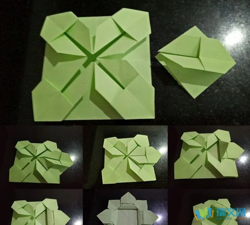 八角折纸剪纸步骤图解八角花篮折纸方法图解