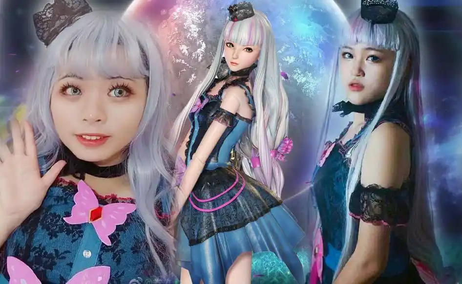 叶罗丽:真人cosplay的较量,王默和白光莹的刘海不是谁都能驾驭