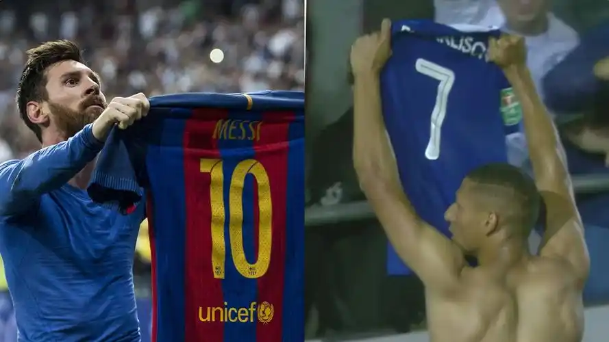 理查利森模仿梅西举球衣庆祝遭全网嘲讽