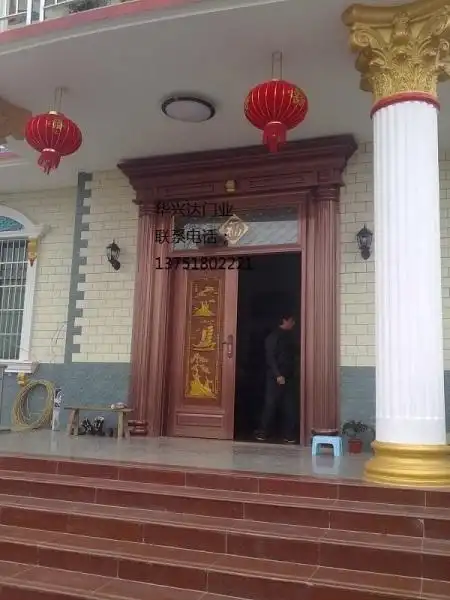 罗马柱大门型材 豪华双包边铝合金大门型材