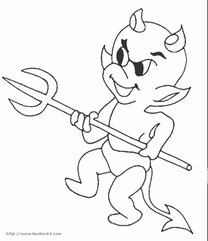 简笔画恶魔绘画教程霸气(简笔画图片大全) -【爱个性】