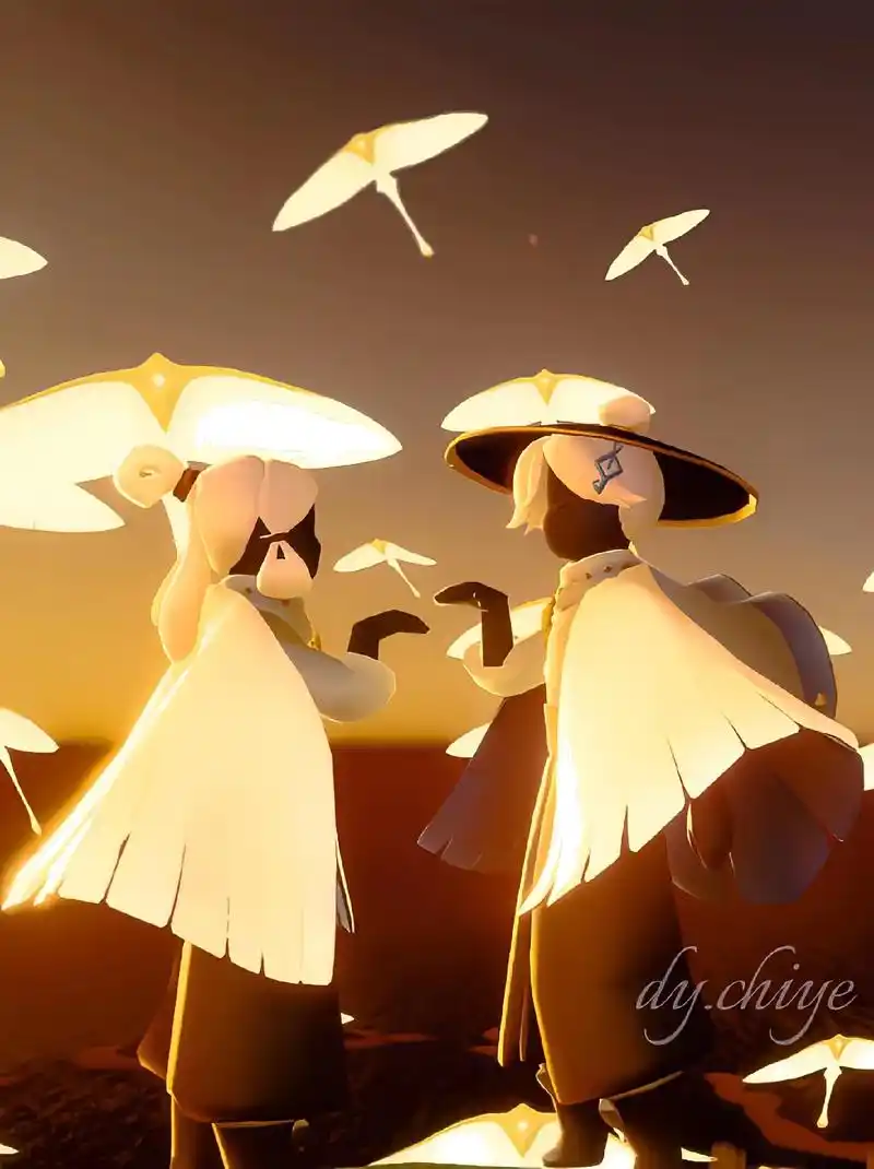 光遇滤镜#圣岛落日#箬笠#郡主#大号与小号 [你也会反反复 - 抖音