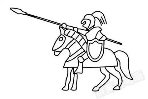 骑士简笔画元气骑士简笔画