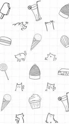 格子手绘简笔画