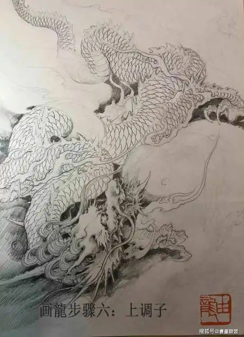 中国龙的技法步骤