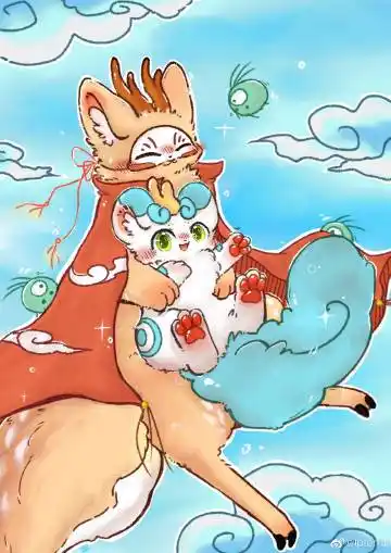 有兽焉#有兽焉#画了四不像和皮皮～2022-3-18来自 有兽焉超话ipterful