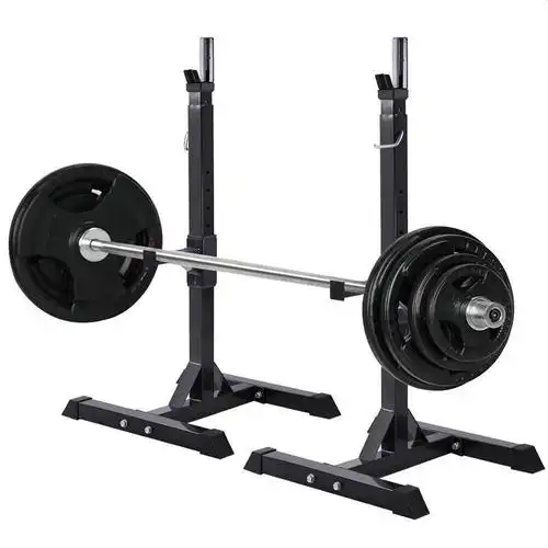 可调标准实心钢蹲架杠铃免费新闻长凳 1 对