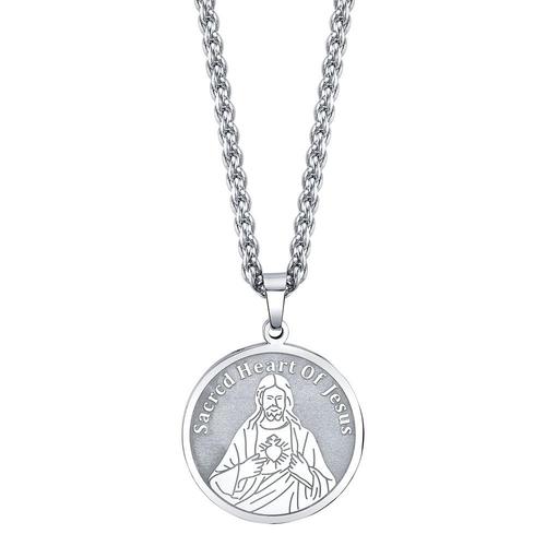 unwritten项链|"with jesus in my heart" coin pendant necklace in