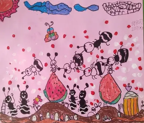 小画家画作——蚂蚁家族.