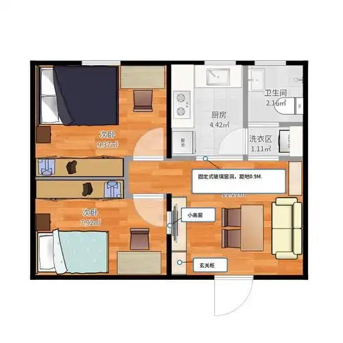 北京八十年代老小区40平米筒子楼改造换新