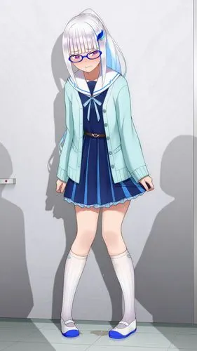 甜美粉嫩动漫短裙美女手机壁纸