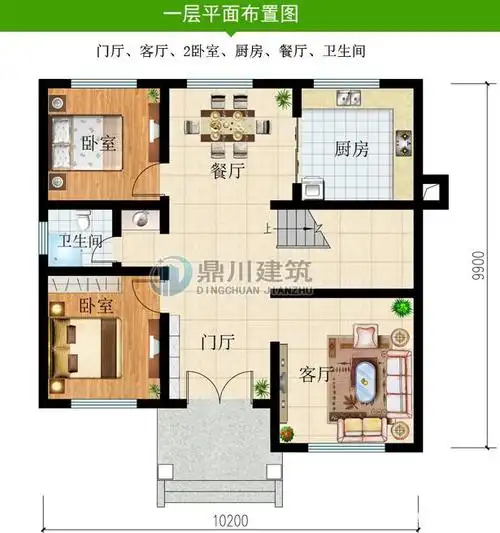 5套10x10米农村别墅,精简实用性价比高,占地虽小功能挺全