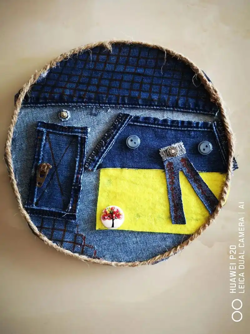 手工diy,牛仔布贴画 - 抖音