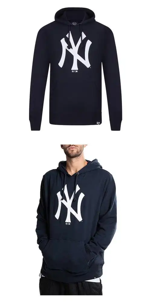 47brand mlb ny纽约洋基logo连帽卫衣