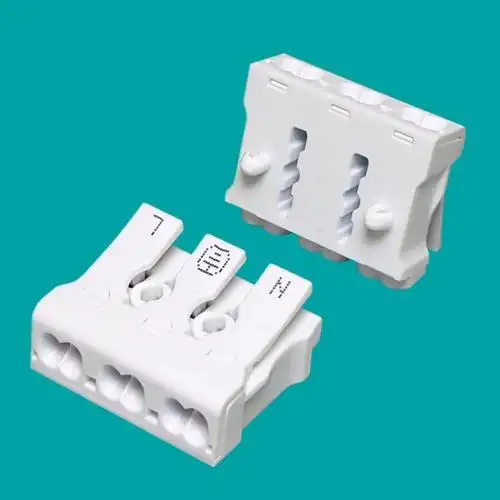 2p快速接线端子美规两极电缆快接端子二进二出插线式快速连接器