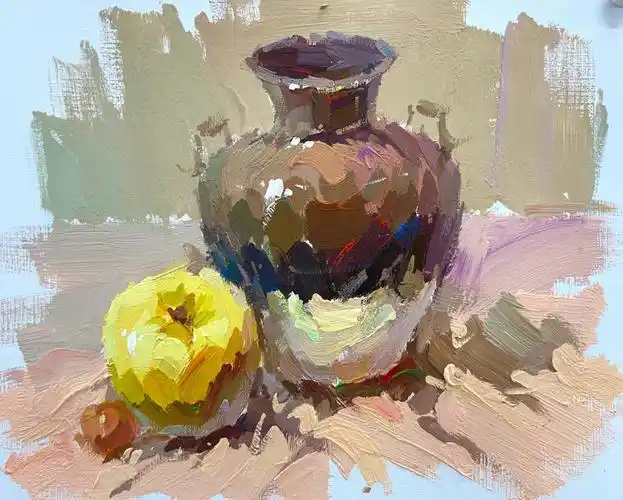 色彩静物组合罐子苹果步骤图