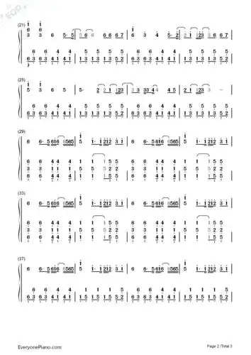 wake me up-avicii双手简谱预览