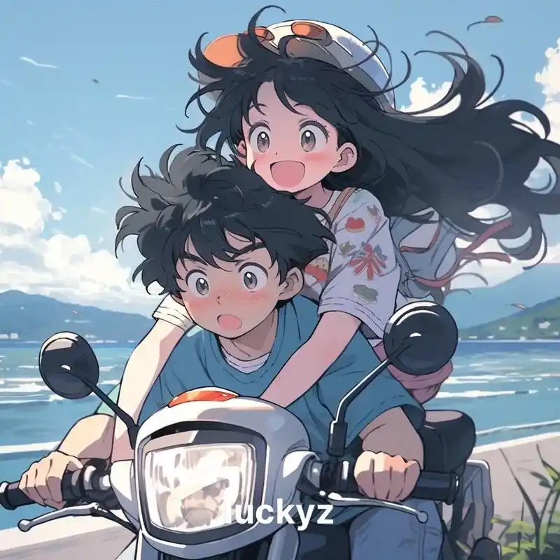 情侣头像|一起骑小摩托.#动漫头像 #情侣头像#动漫情侣头像 - 抖音