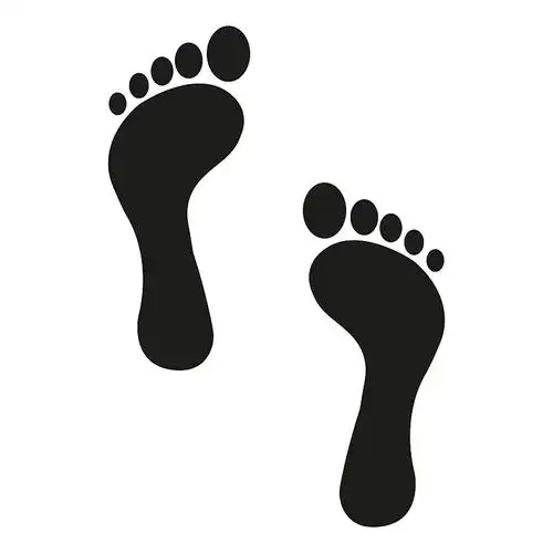 两个黑人的脚印被隔离在白人身上图片