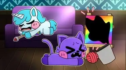 微笑小动物:瞌睡猫竟然把卡夫提的画毁了,这该如何是好?