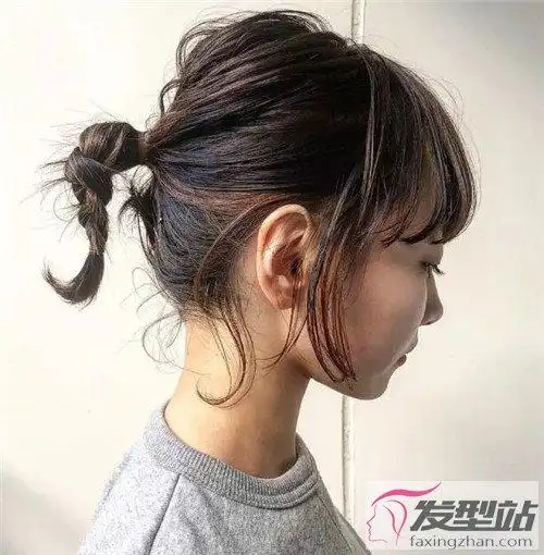 个性短发马尾扎发 俏皮小啾啾马尾