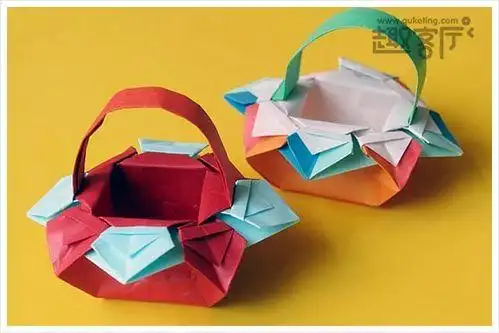 篮子收纳盒的折法教程简易折纸篮子折纸大全精致小篮子折纸谁会折纸