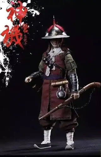 大明火枪兵 除了远程武器火枪,当然也装备了近战格斗的利器——短刀.