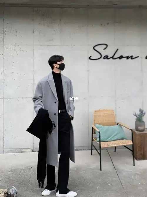 韩系男生穿搭这才是韩剧男主大衣天花板75