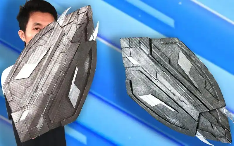 我的手工假期自制美队新盾牌瓦坎达,还暗藏机关真是太厉害了!